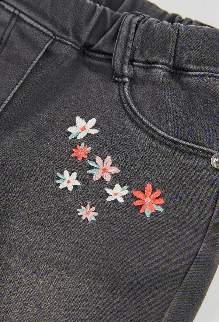 Boboli - Jeans noir FLOWERS