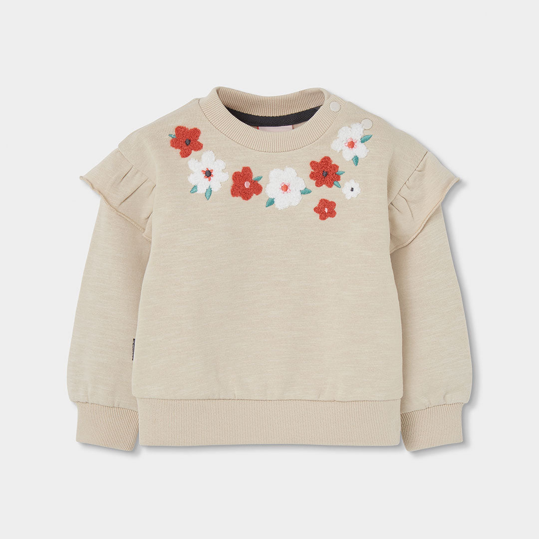 Boboli - Sweat crème FLOWERS