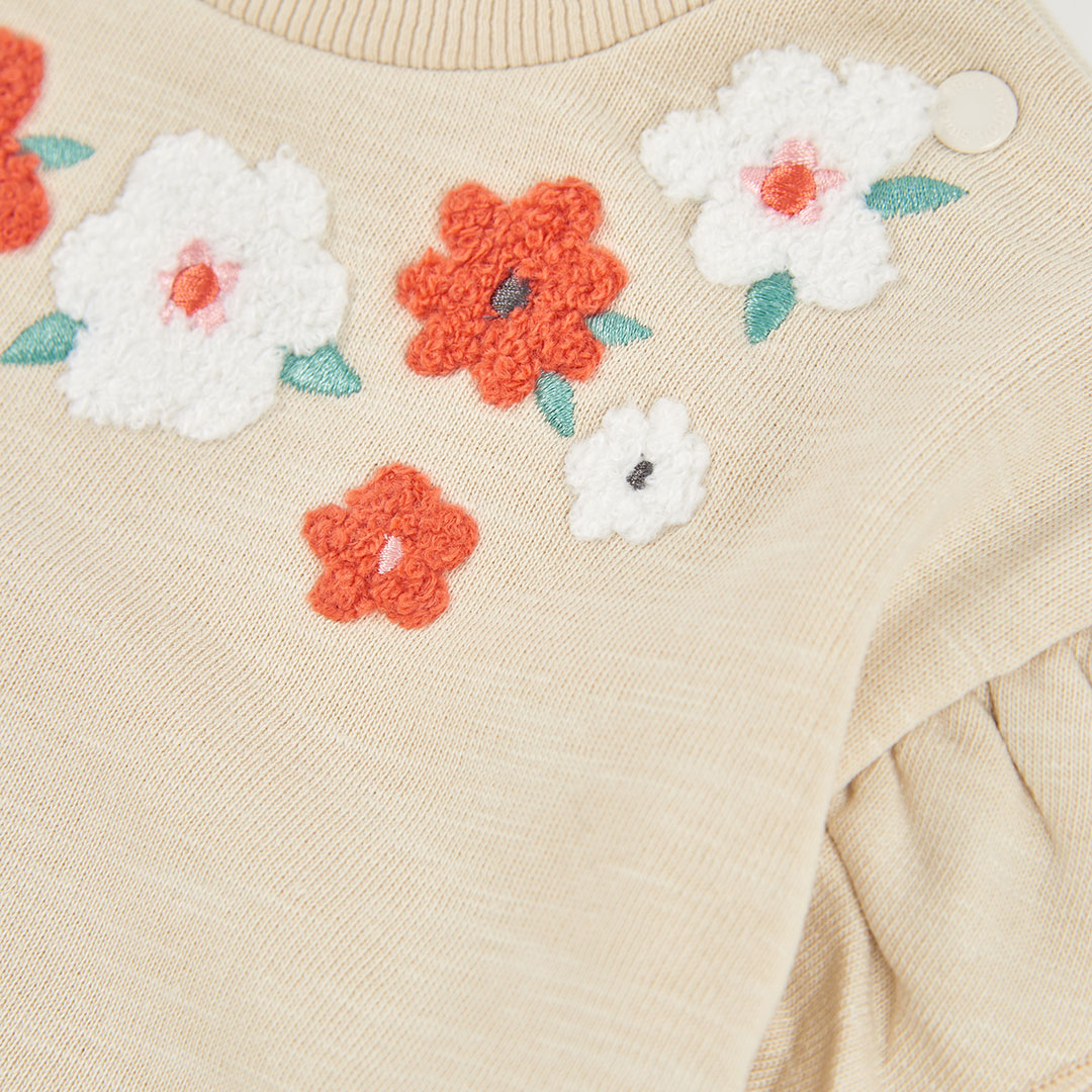 Boboli - Sweat crème FLOWERS