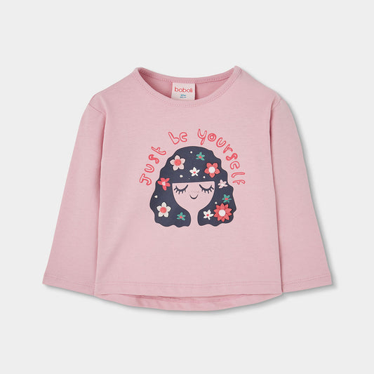 Boboli - T-shirt rose FLOWERS
