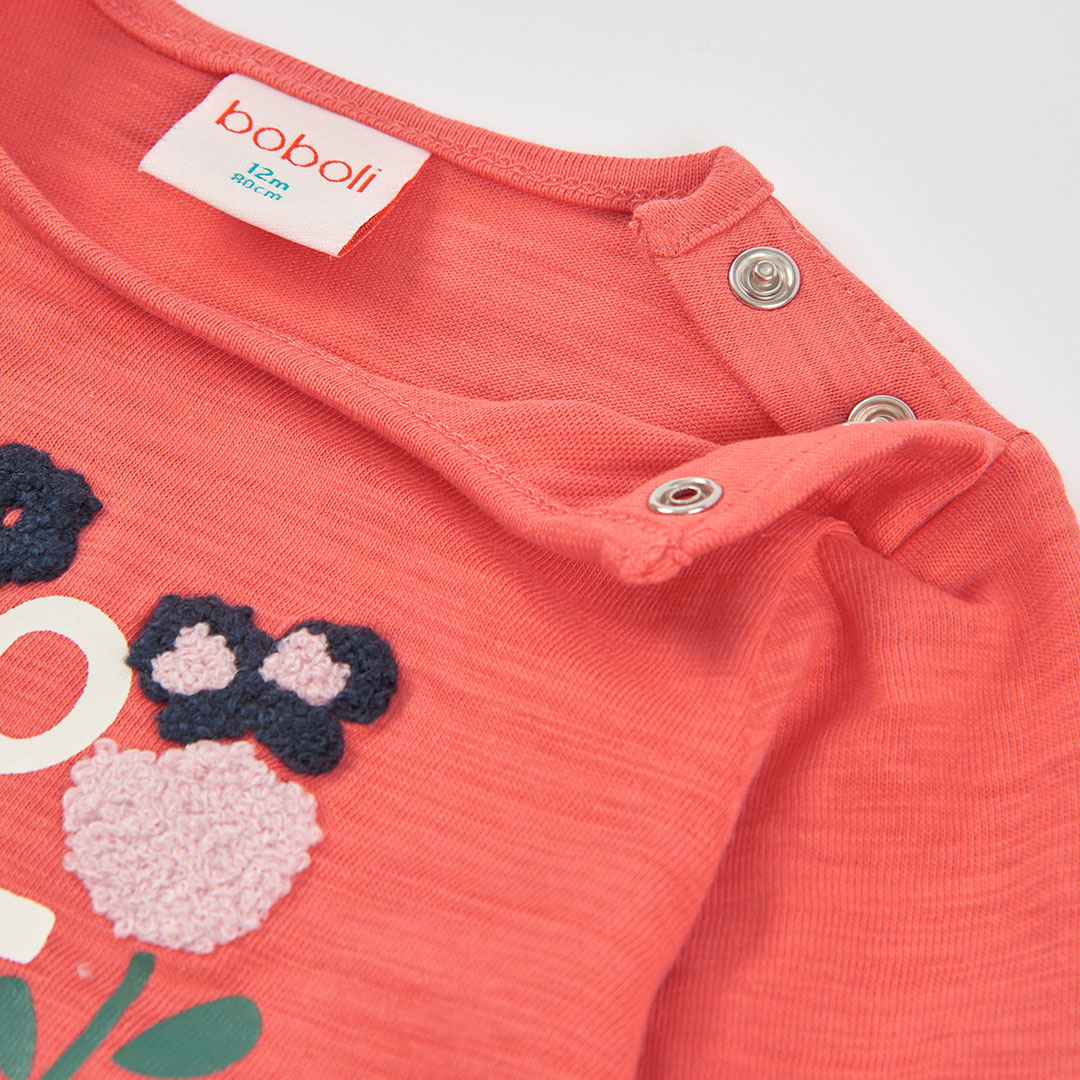 Boboli - T-shirt corail "Go out side"