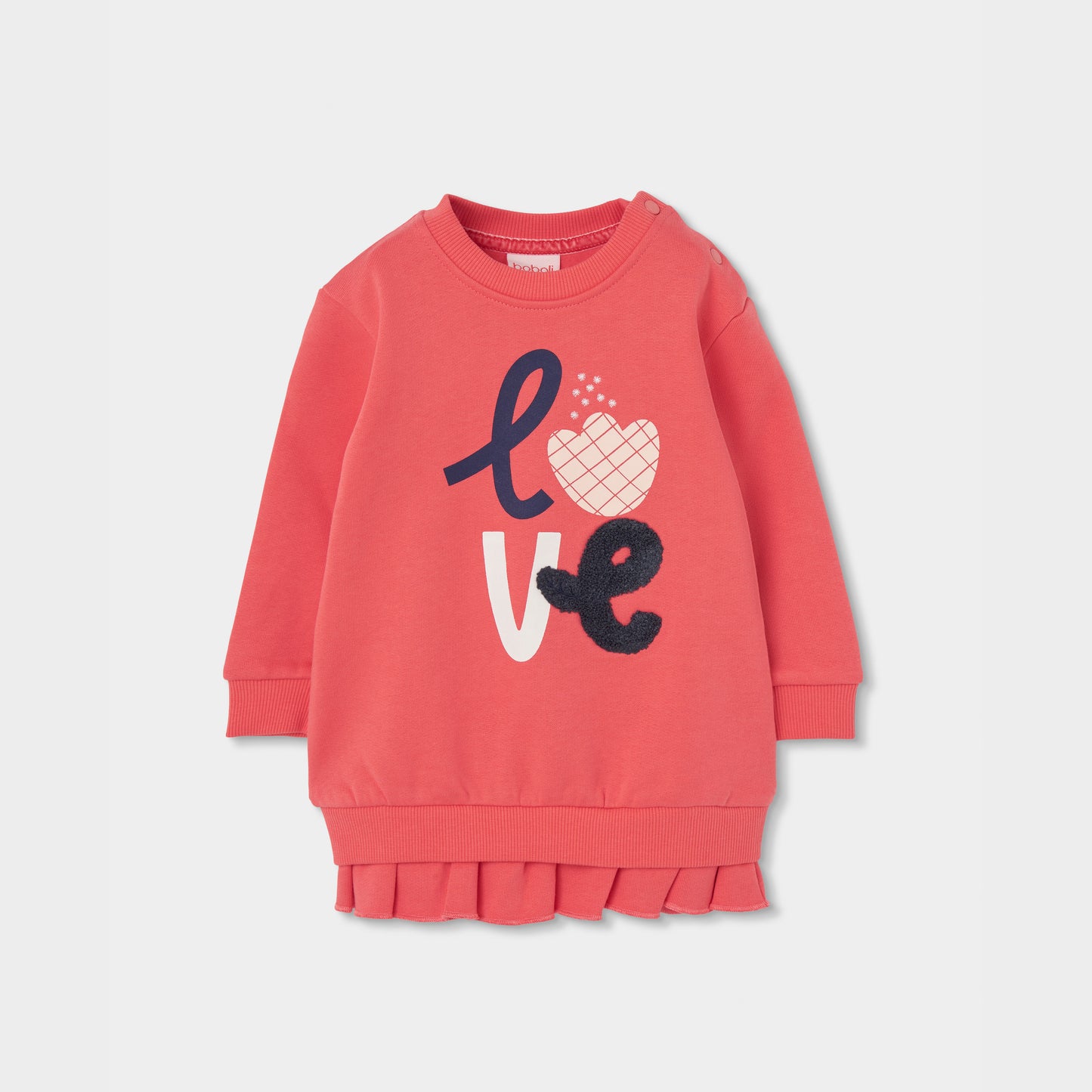 Boboli - Ensembe robe sweat corail & legging vert