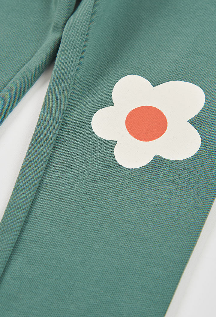 Boboli - Ensembe robe sweat corail & legging vert