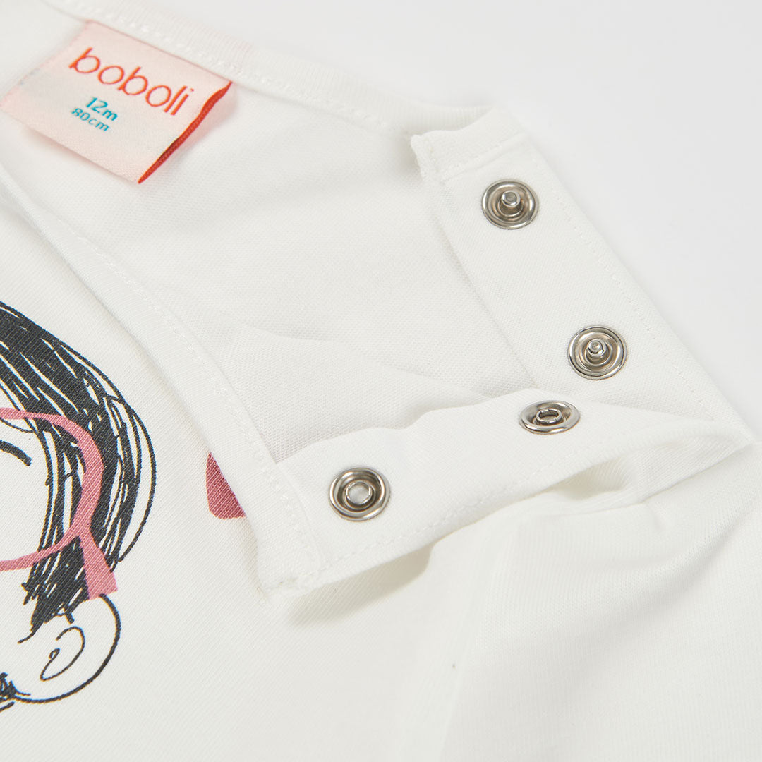 Boboli - T-shirt blanc "My Flowers"