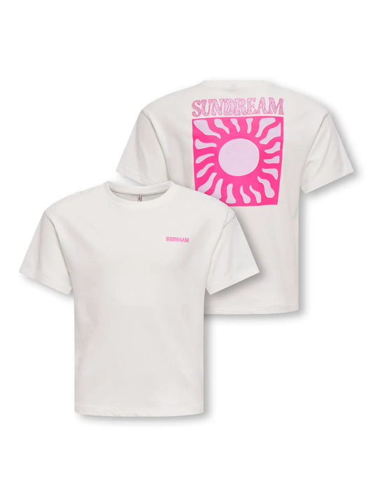 Alleen - Wit T-shirt met print op de achterkant KOGVACAY