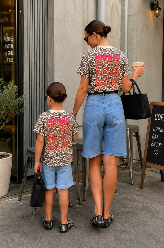 Mère & Fille - T-shirt léopard ICONIC