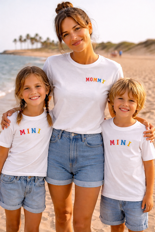 Mère & Fille : T-shirt blanc MINI ou MOMMY