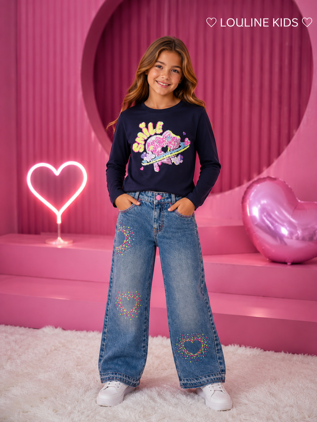 Billieblush - Jeans droit double stone