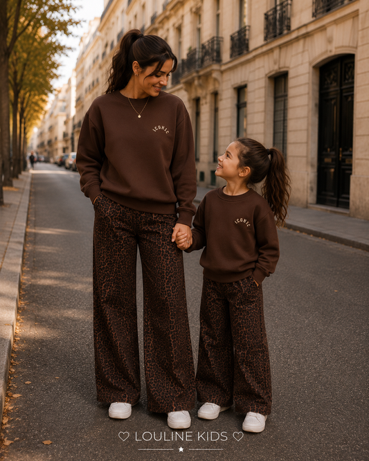 Mère & Enfant - Sweat chocolat backprint ICONIC ‼️ précommande : réception le 26/08