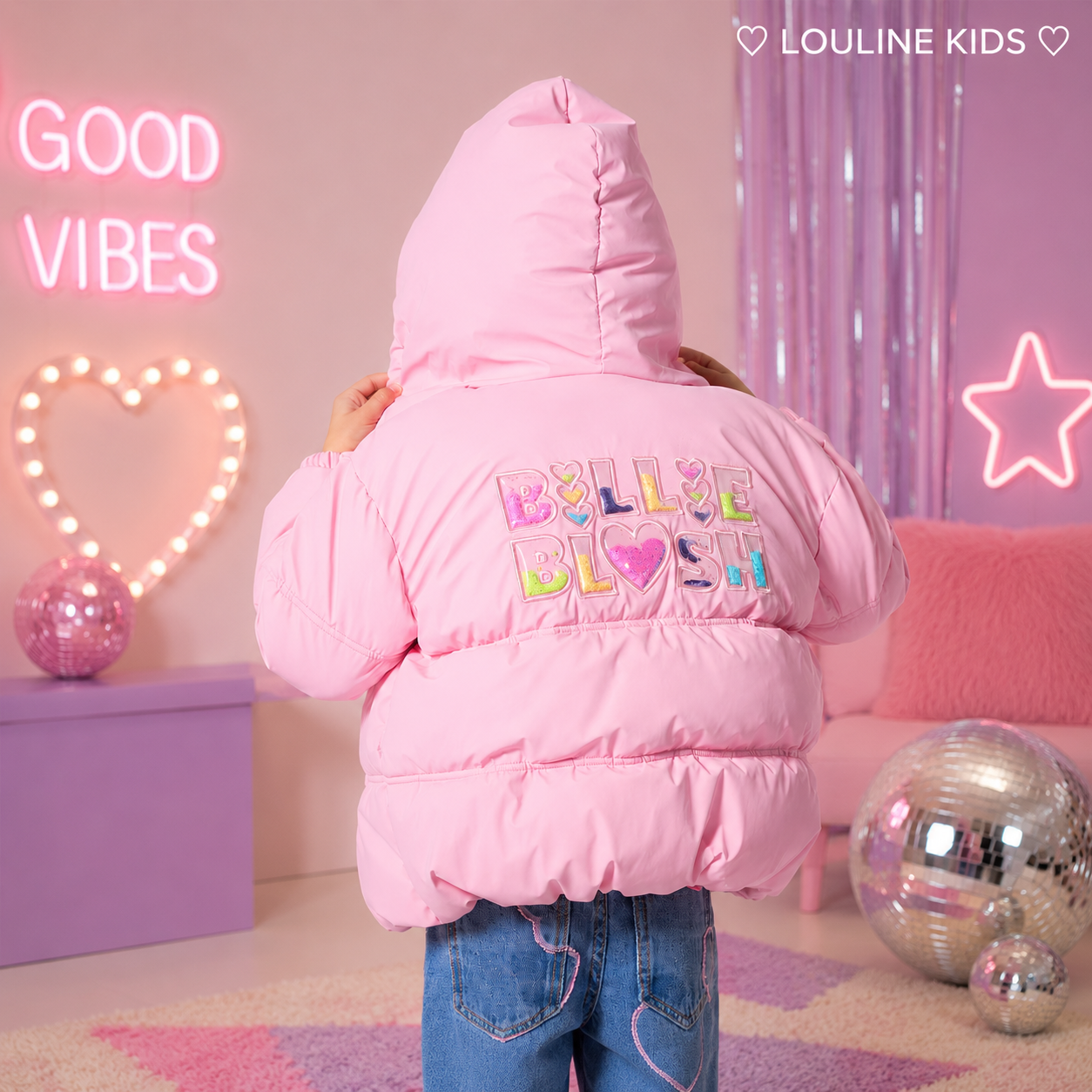 Billieblush - Doudoune à capuche backprint