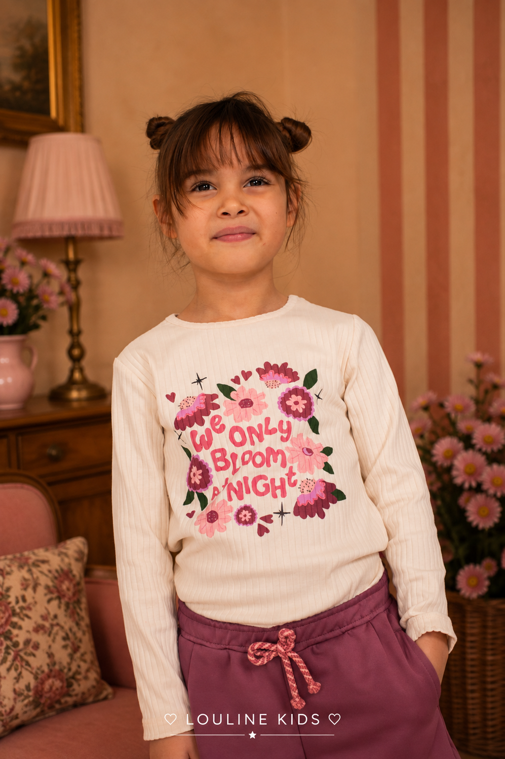 Jubel - T-shirt off white Moon Flowers