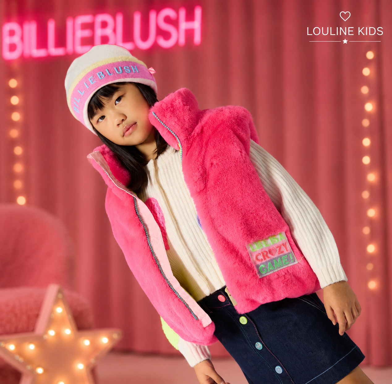 Billieblush - Veste polaire sans manche fuchsia