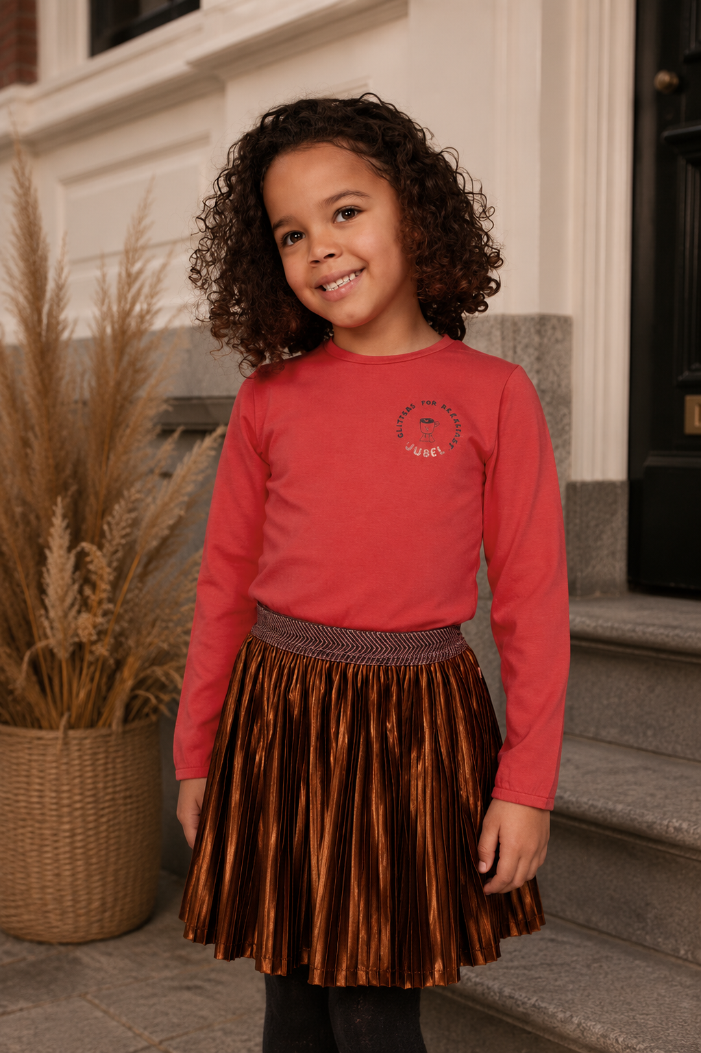Jubel - Jupe plissée cuivre City Chic
