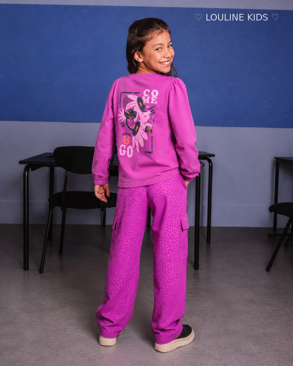 B.Nosy - T-shirt backprint Catt Orchid Tina