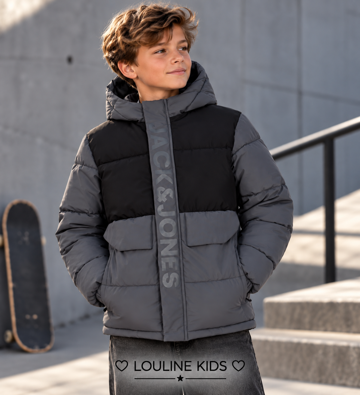 Jack&Jones - Manteau puffer Turbulence BLACK JCOSPEED