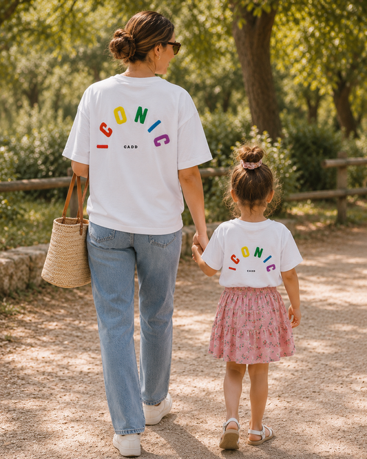 Mère & Fille - T-shirt blanc mixte ICONIC