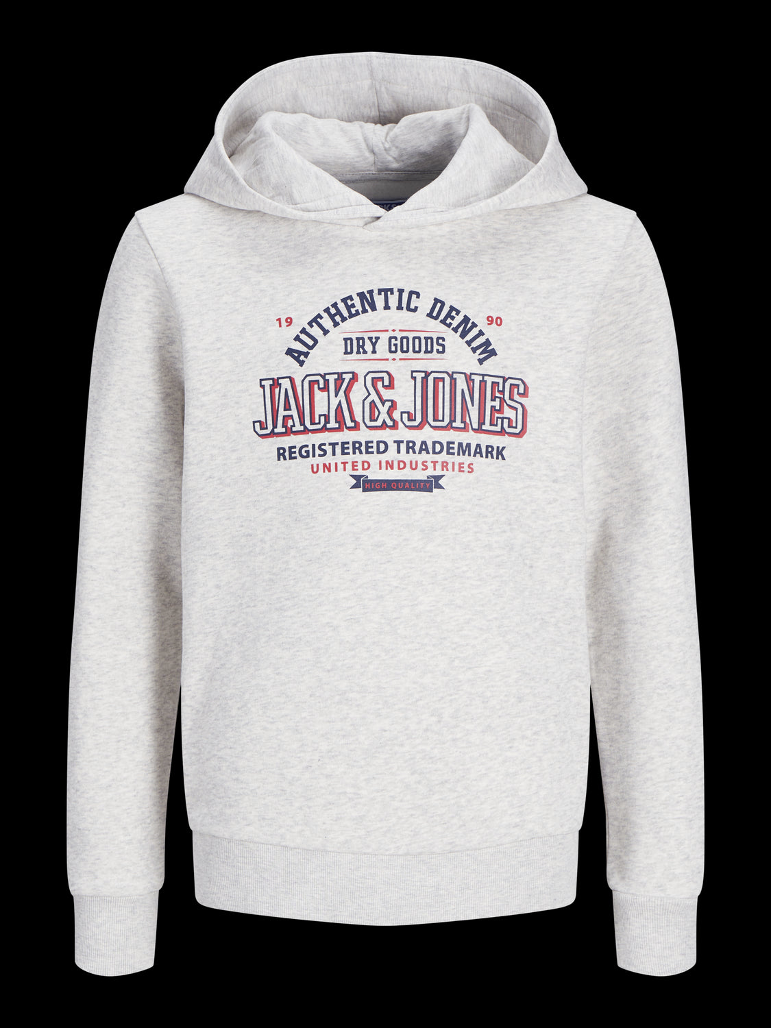 Jack&Jones - Sweat à capuche JJELOGO White Melange & True Red