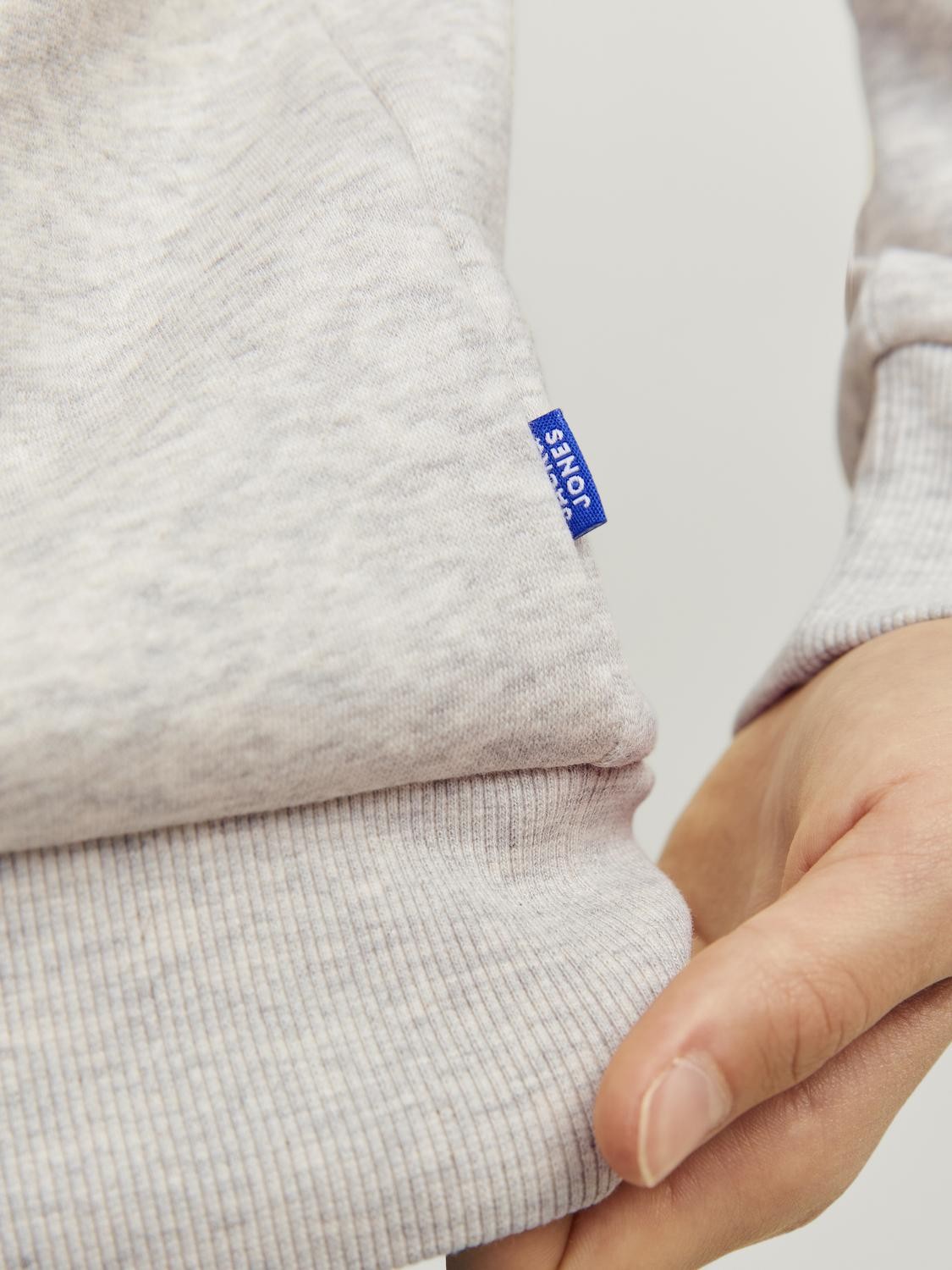 Jack&Jones - Sweat à capuche JJELOGO White Melange & True Red