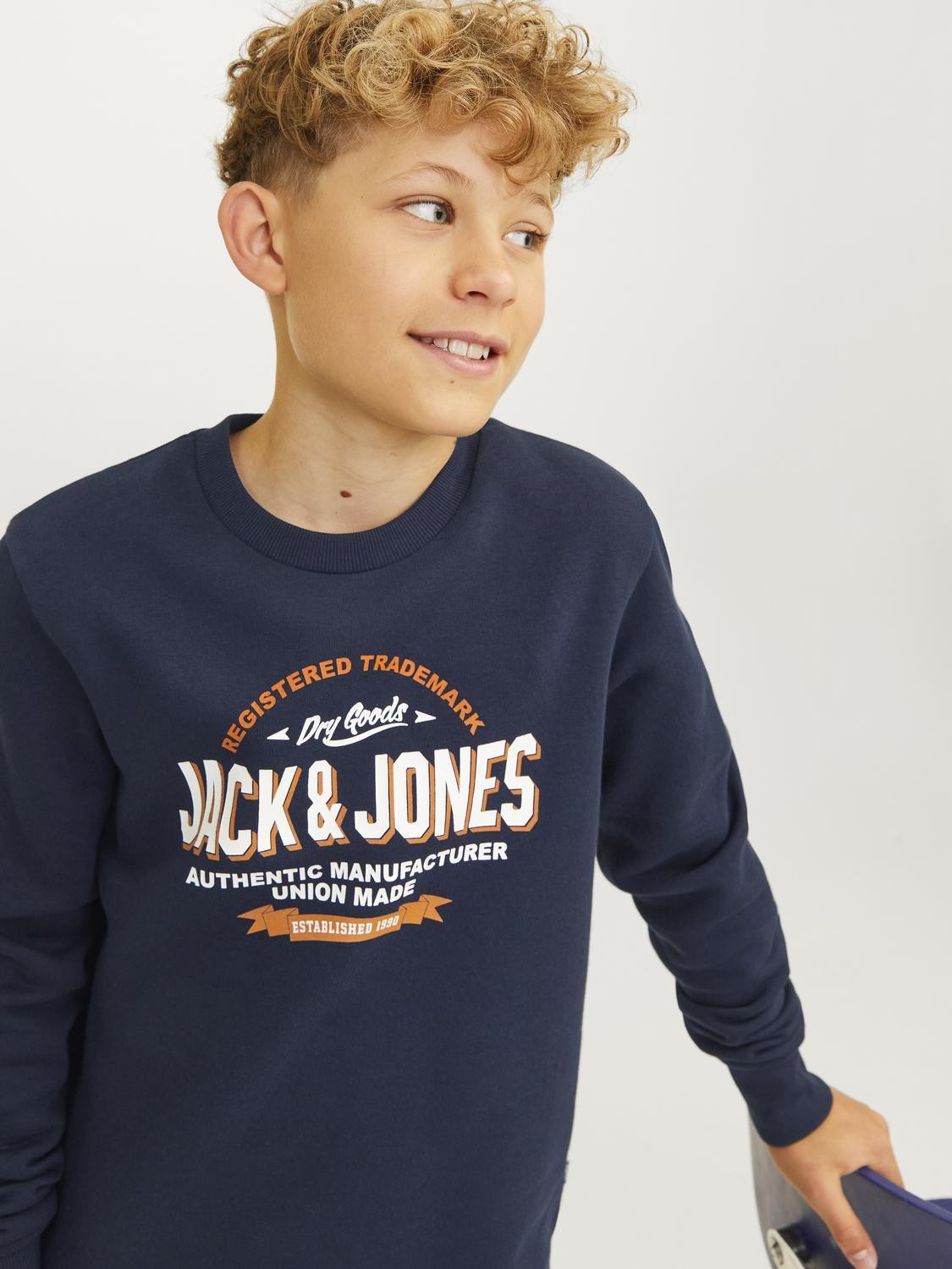 Jack & Jones - Sweat Jjelogo Navy Blazer & Marmelade