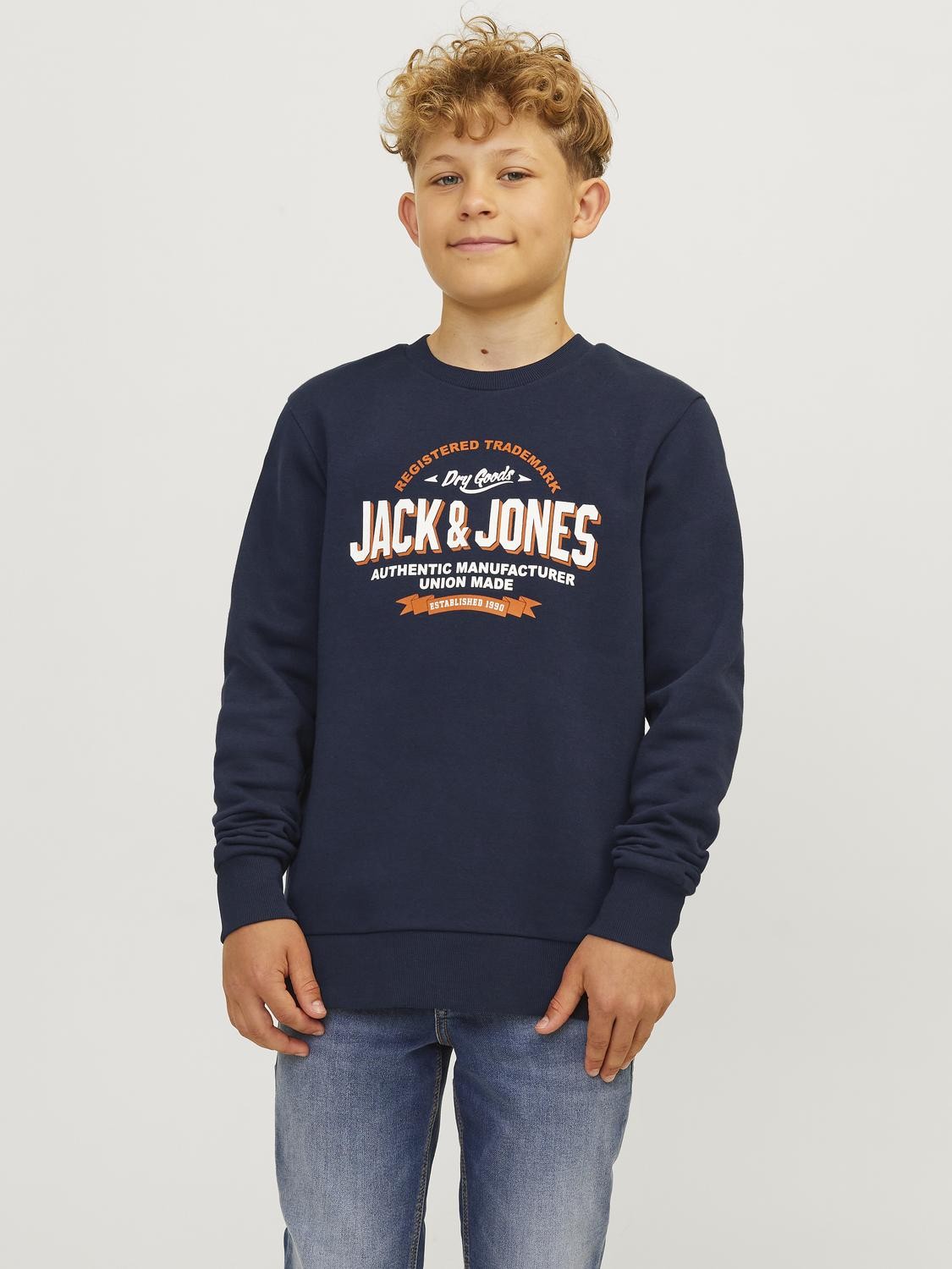 Jack & Jones - Sweat Jjelogo Navy Blazer & Marmelade
