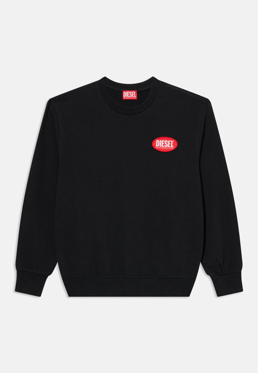 Diesel - Spatch negro sobre sudadera