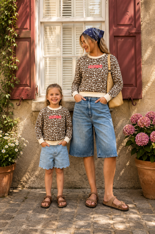 Mère & Fille - Sweat fin léopard ICONIC