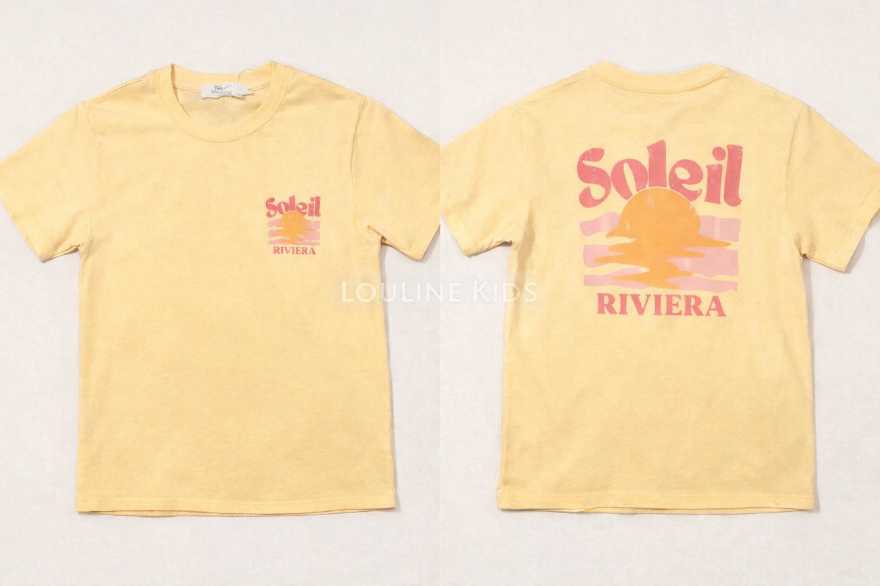 Mère & Fille : T-shirt jaune Riviera