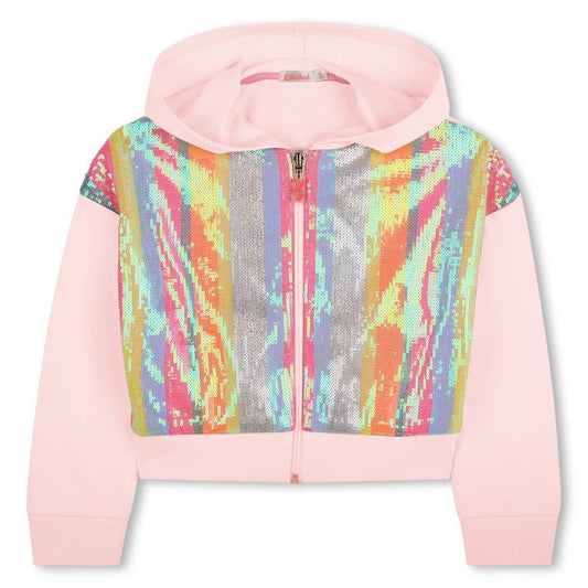 Billieblush - Cárdigan con cremallera con capucha y lentejuelas en el frente