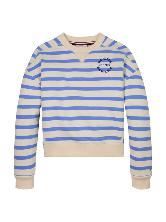 Tommy Hilfiger - Sweat rayé • Calico Base Blue Spell Stripe