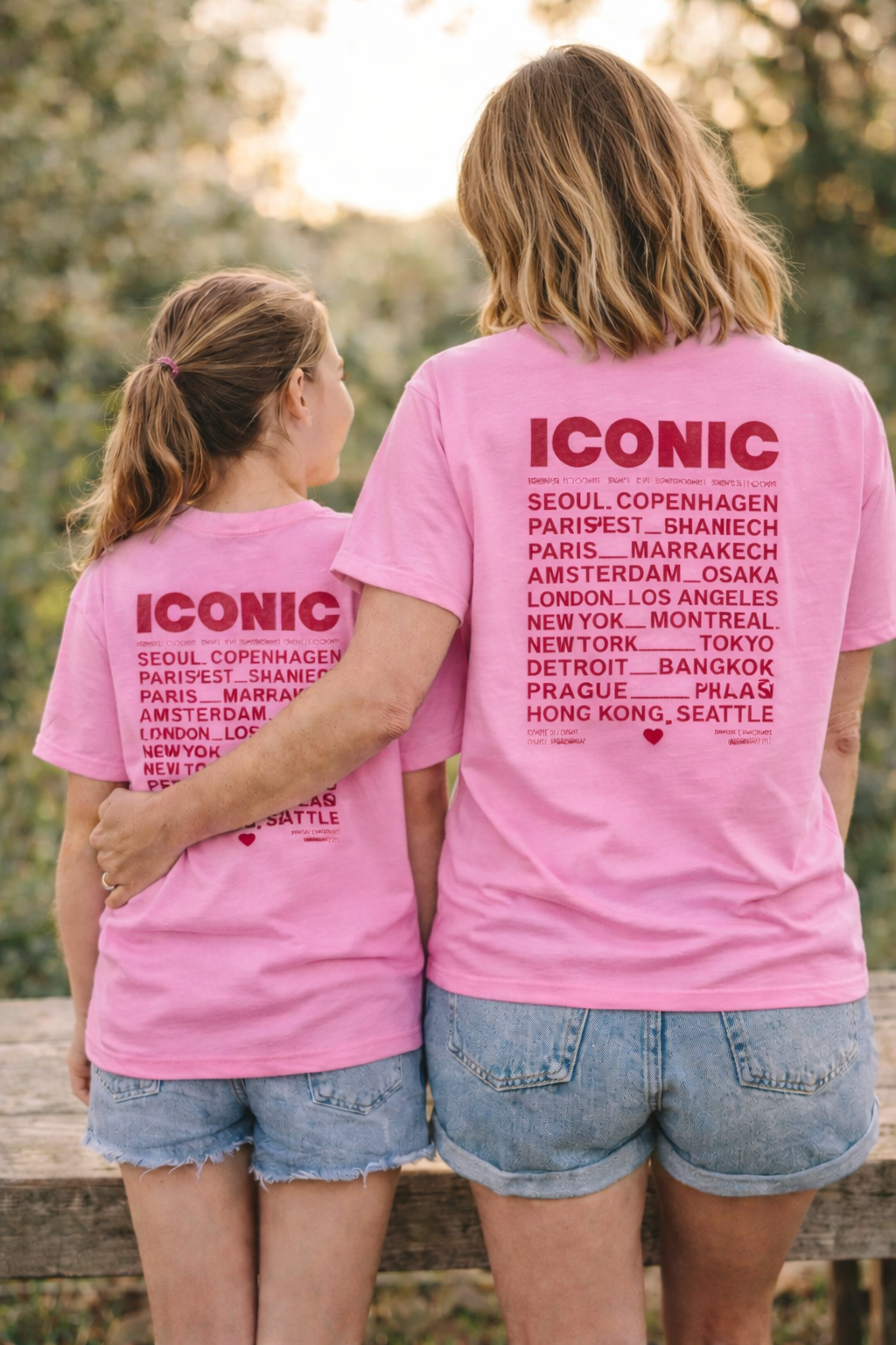 Mère & Fille - T-shirt rose foncé ICONIC