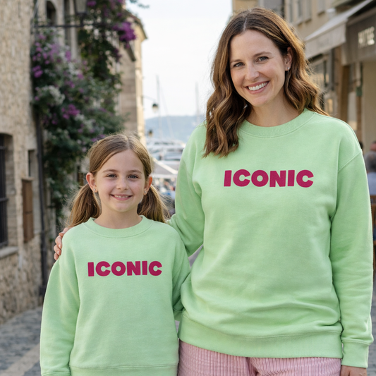 Mère & Fille - Sweat menthe ICONIC