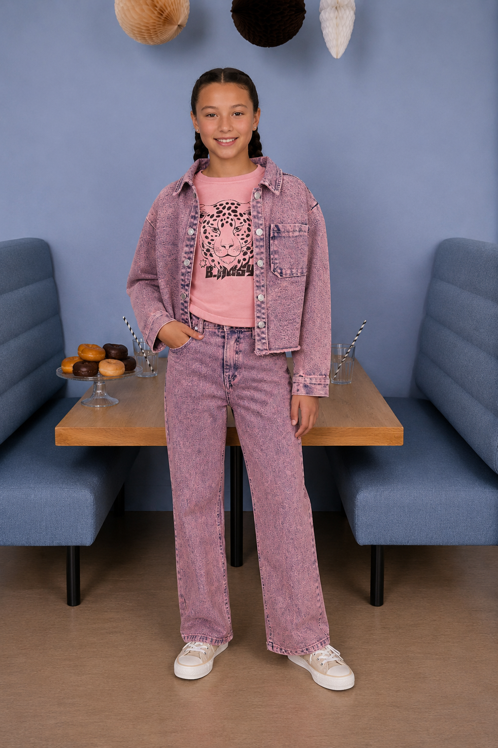 B.Nosy - Letter grape Peggy pants