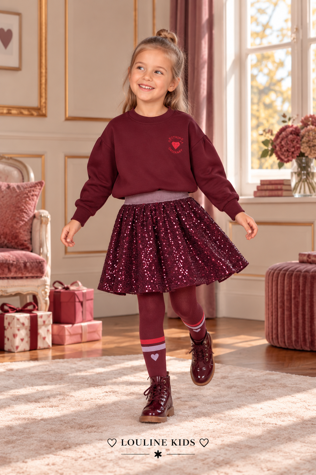 Jubel - Sweat bordeaux Daily Princess