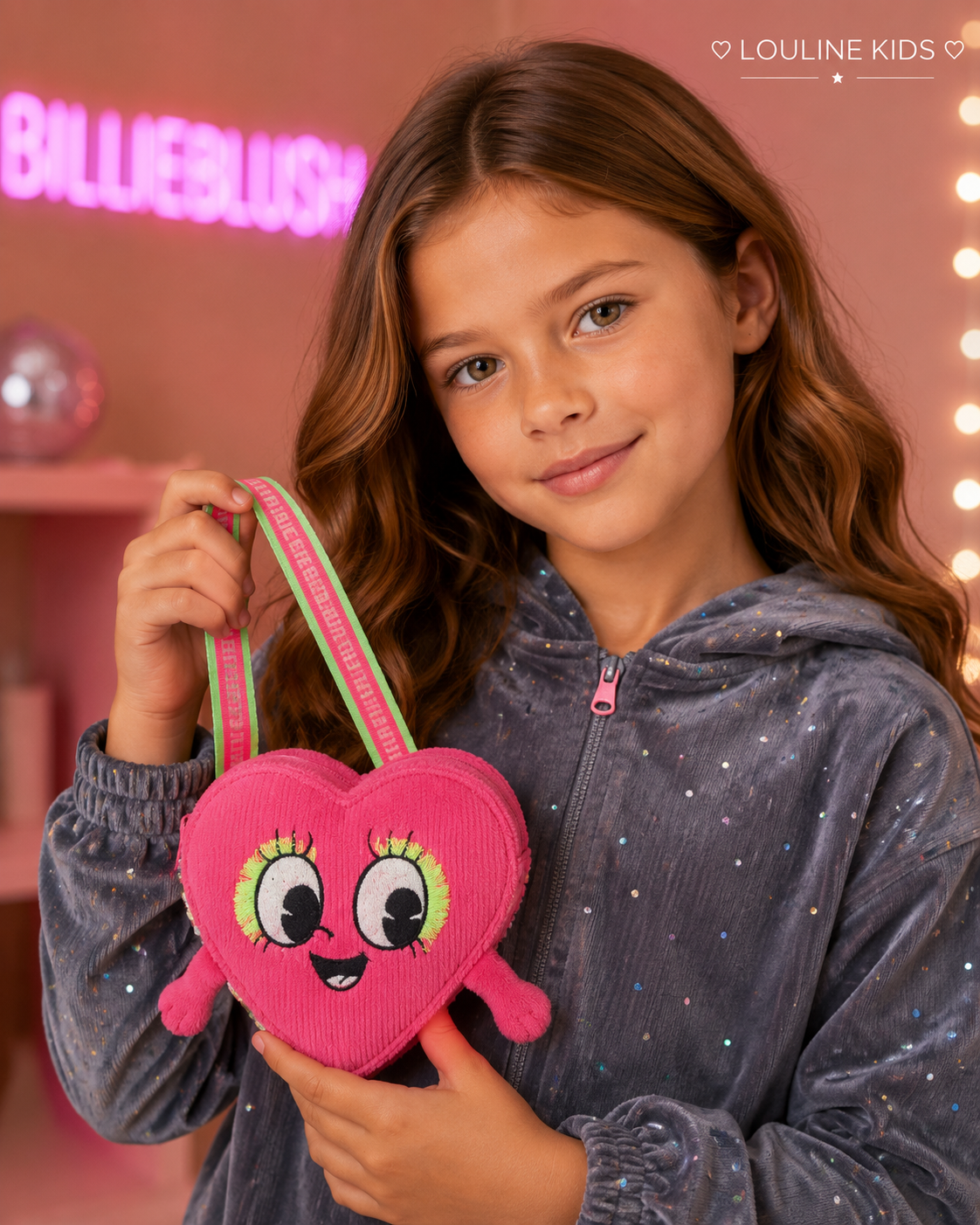 Billieblush - Sac à main en velours COEUR