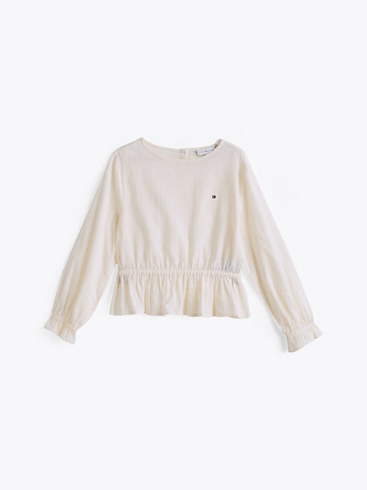 Tommy Hilfiger - Blouse en dobby à volants Calico