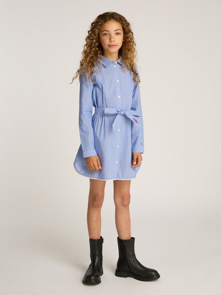 Tommy Hilfiger - Robe chemise White Base Blue Spell Stripe