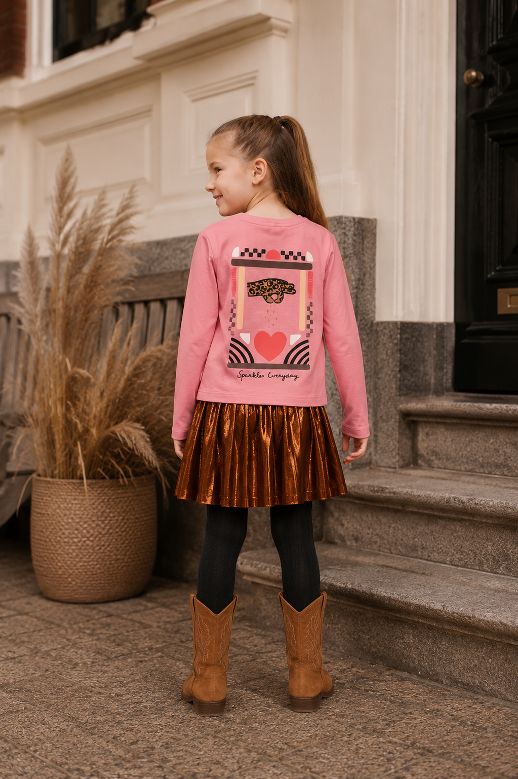 Jubel - Jupe plissée cuivre City Chic