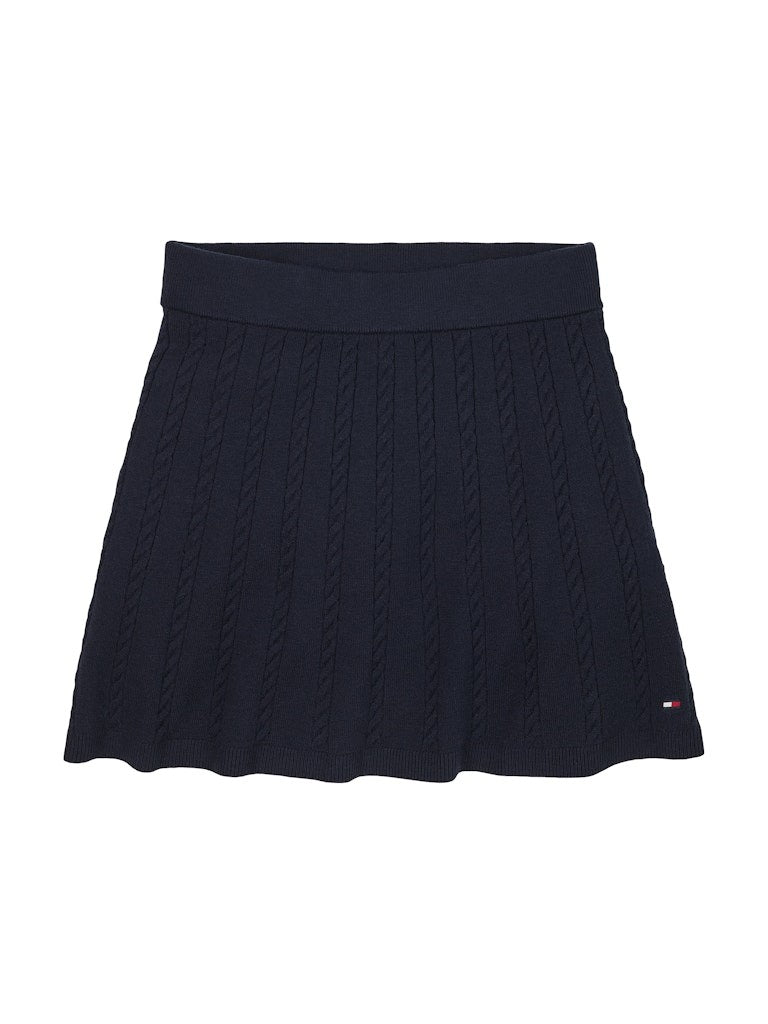 Tommy Hilfiger - Jupe mini cable dark night navy