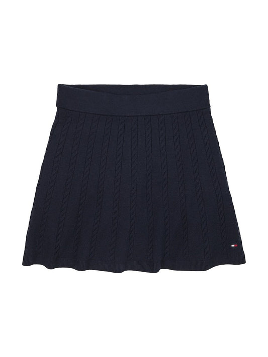 Tommy Hilfiger - Jupe mini cable dark night navy