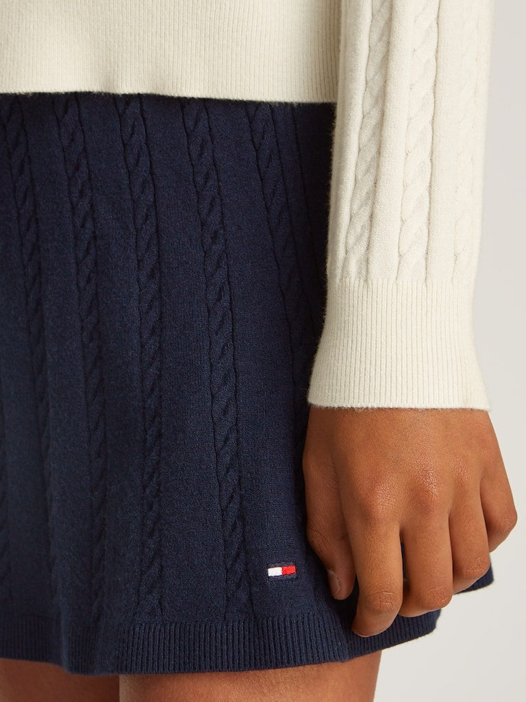Tommy Hilfiger - Jupe mini cable dark night navy