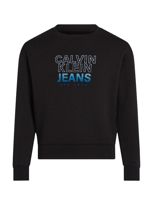 Calvin Klein - Black Sweat Gradient Flock Logo