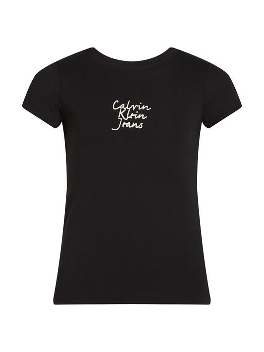 Calvin Klein - black handwriting logo t -shirt