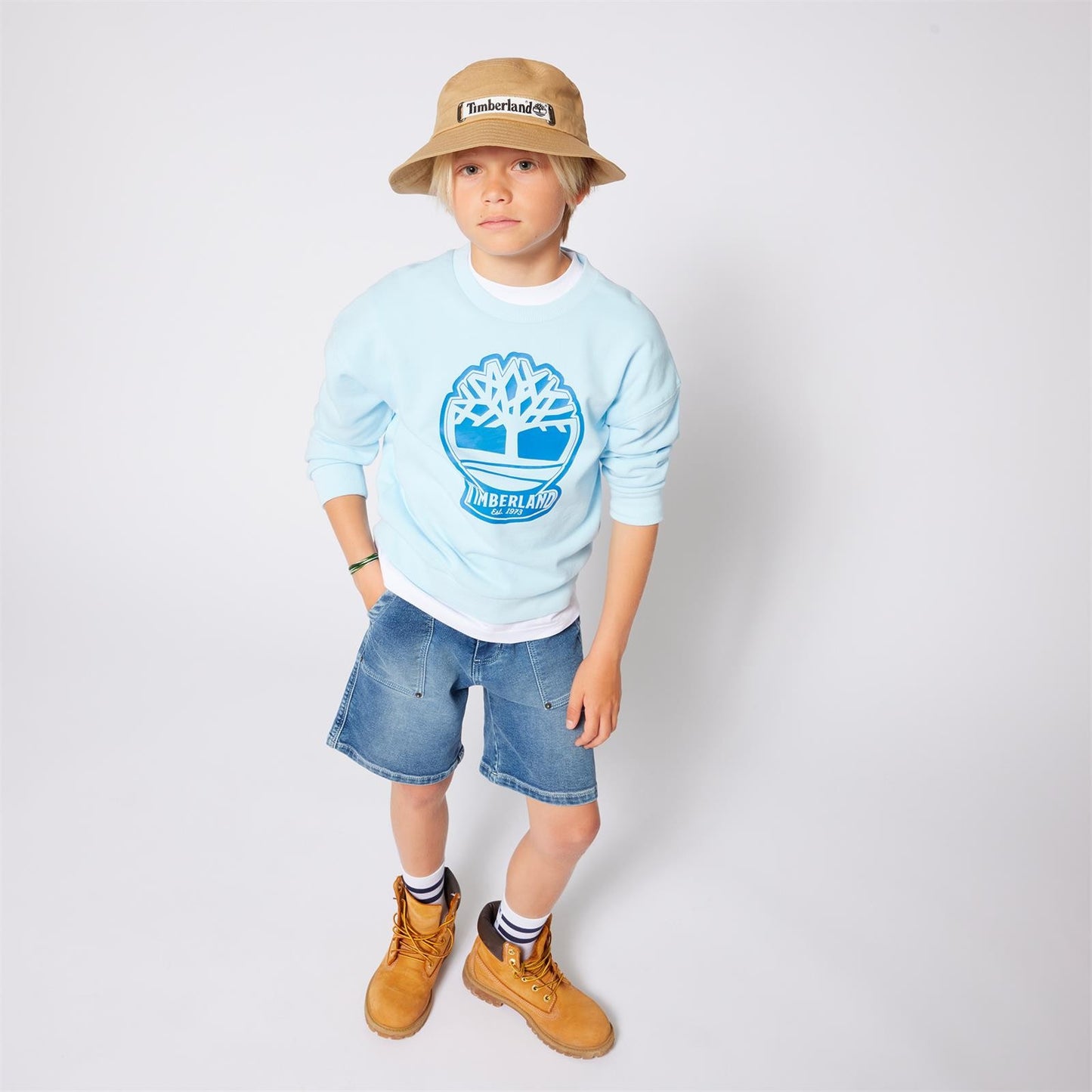 Timberland - Panama Sweatshirt & Blue Logo gedrukt op de voorkant