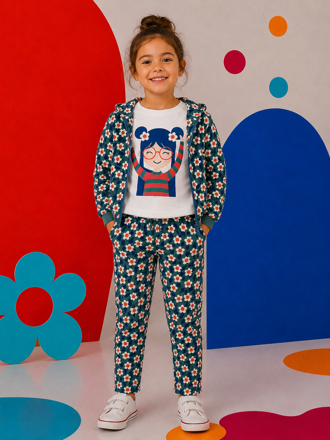 Boboli - Gilet zippé à capuche vert