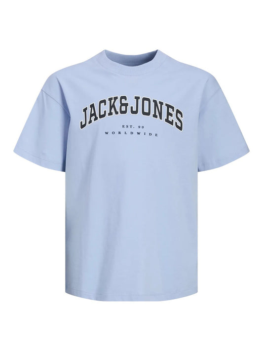 Jack & Jones - Short round T -shirt Jjecaleb Chambray Blue Loose