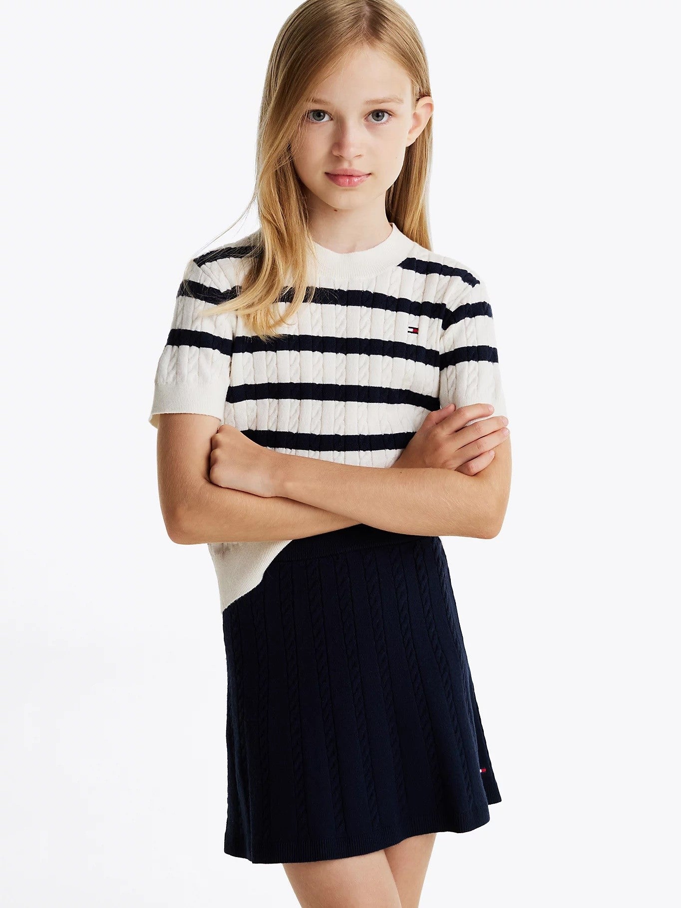 Tommy Hilfiger - Jupe mini cable dark night navy