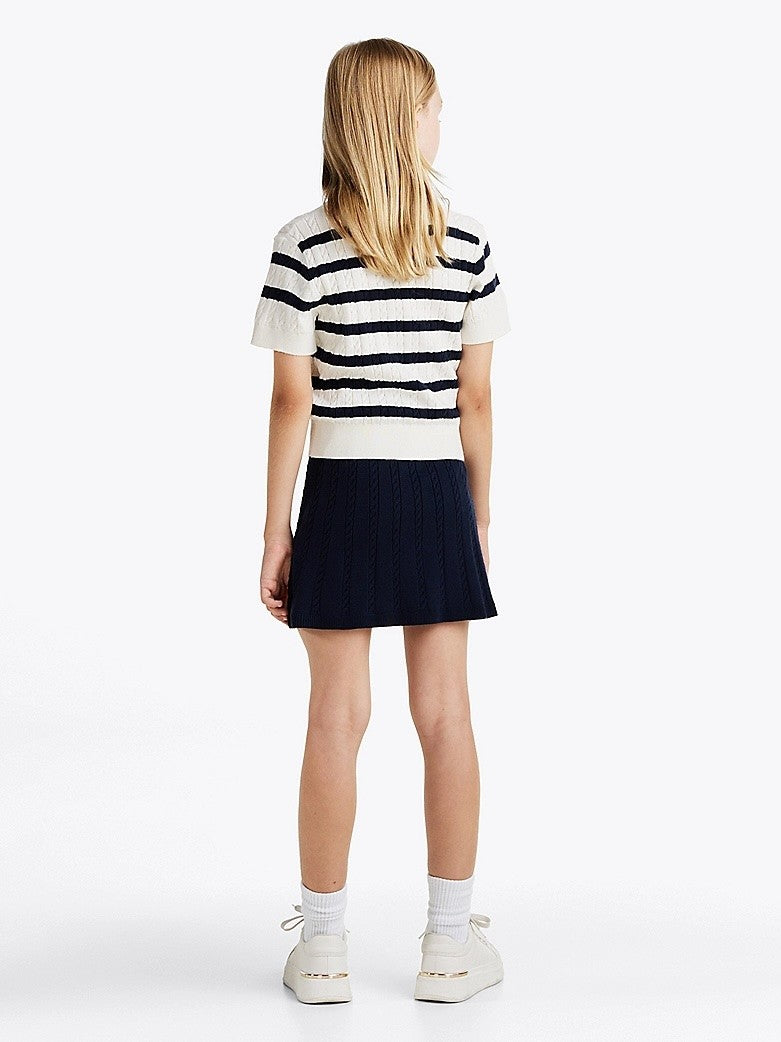 Tommy Hilfiger - Jupe mini cable dark night navy