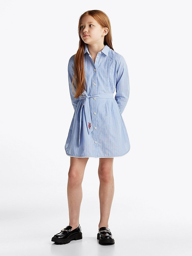 Tommy Hilfiger - Robe chemise White Base Blue Spell Stripe