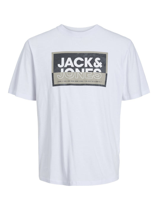 Jack & Jones - White Jcologan T -shirt
