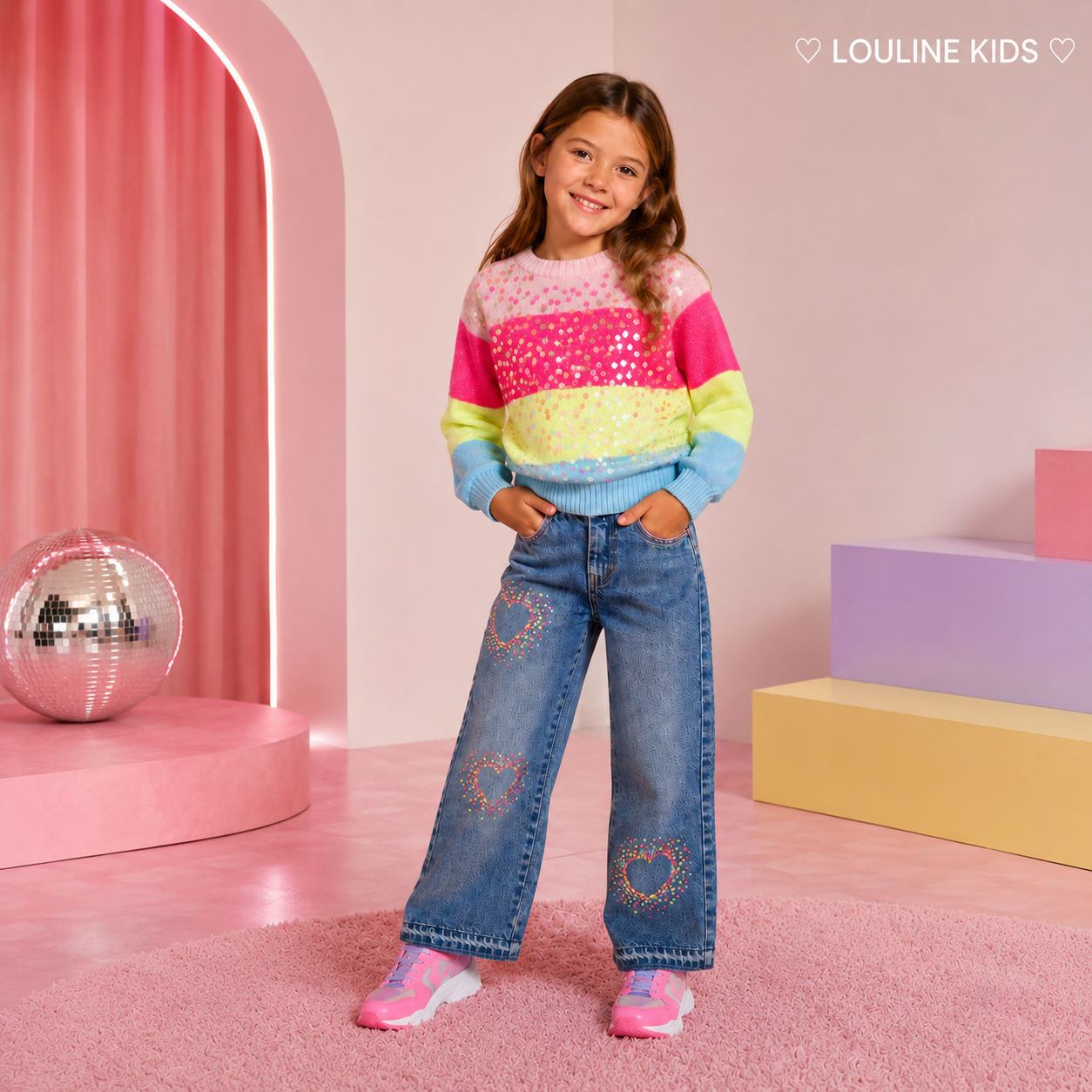 Billieblush - Jeans droit double stone